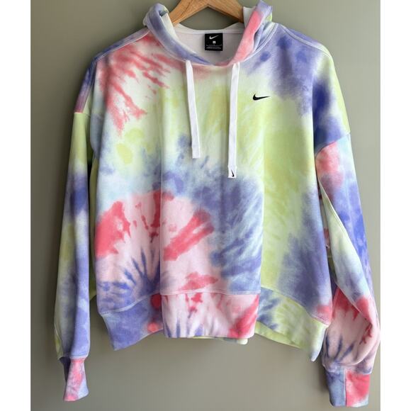 Nike Dri-FIT Get Fit Tie-dye Pullover Training Hoodie Sweatshirt Pastel Sz Large - Picture 1 of 12